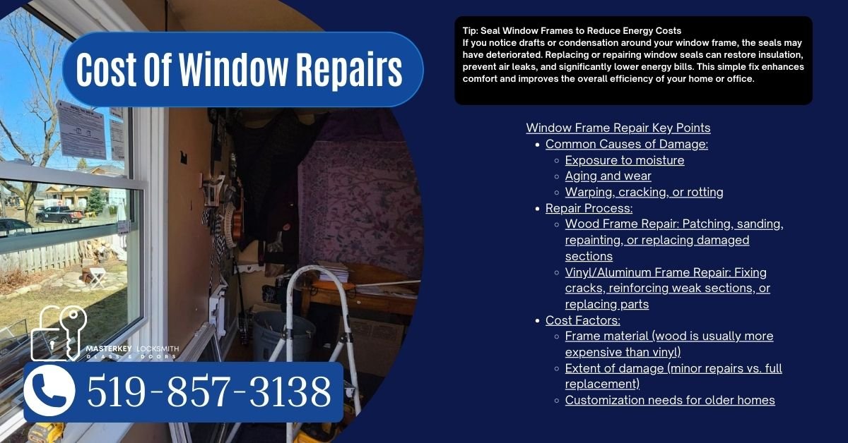 cost of window repairs