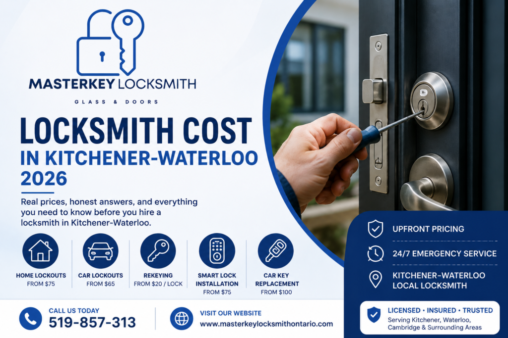 Locksmith Cost in Kitchener-Waterloo