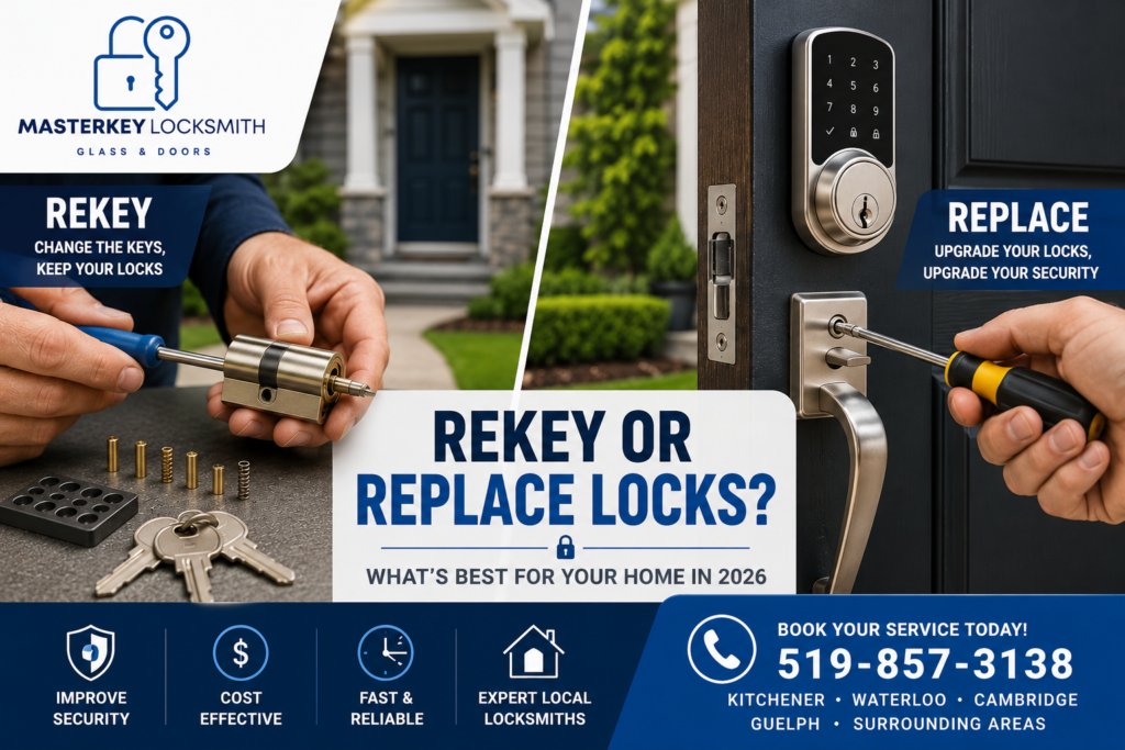 Rekeying or Lock Replacement in Kitchener & Waterloo