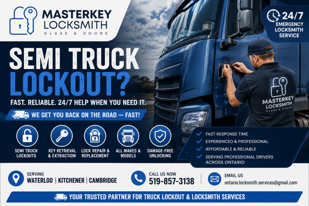 Semi Truck Lockout Waterloo, Kitchener, Cambridge