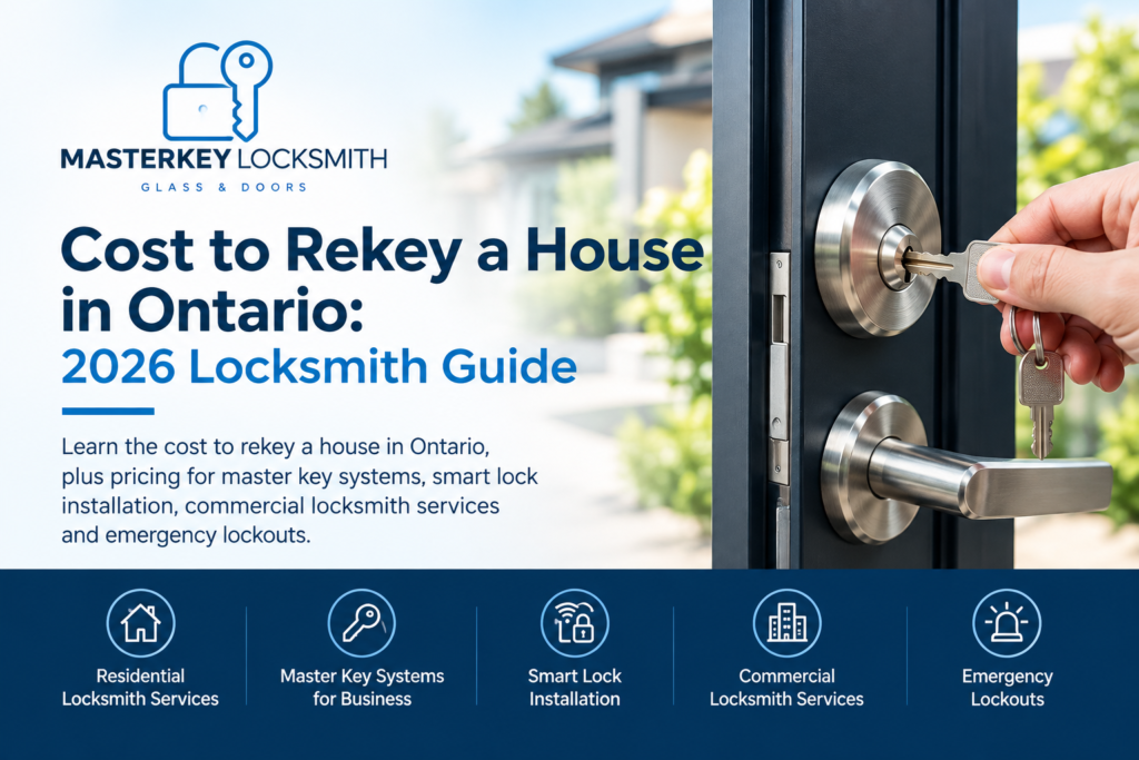 Cost to rekey a house in Ontario 2026 locksmith guide